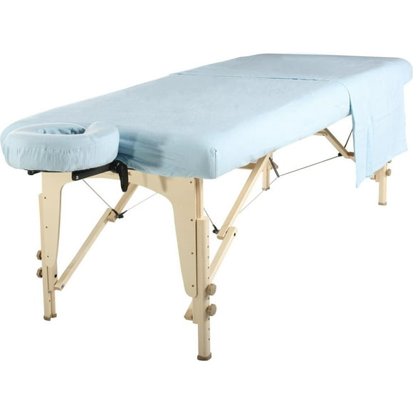 Master Massage Flannel Sheet Set Cotton Table Cover Beauty Bed Cover for Stationary and Salon Bed - Skyblue