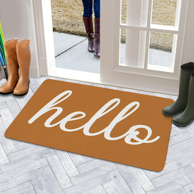 Non-slip Hello Door Mat Carpet Durable Welcome Mats Indoor Outdoor