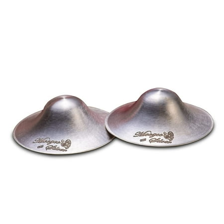 Moogco The Original Silver Nursing Cups - Nipple Shields for Nursing Newborn - Newborn Essentials Must Haves - Nipple Covers Breastfeeding - 925 Silver (X-Large)
