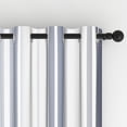 thumbnail image 4 of Lfeey Blackout Curtains 84 inches long, Striped Printed Curtains for Bedroom, Insulated Lined, 52x84 inches, Gray and White, 2 Panels, 4 of 6