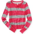 thumbnail image 1 of Aeropostale suéter de punto con rayas para mujer, rosa, mediano Aeropostale Tejer, 1 of 1