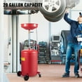 thumbnail image 3 of VEVOR Waste Oil Drain Tank Portable Oil Drain 20 Gallon Air Operated w/ Air Valve, 3 of 9