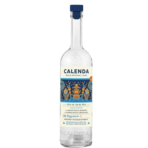 Mezcal Calenda Artesanal Ensamble Espadín-Mexicano, 700 ml – 100% Agave – Hecho en Oaxaca