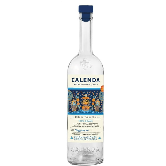 Mezcal Calenda Artesanal Ensamble Espadín-Mexicano, 700 ml – 100% Agave – Hecho en Oaxaca