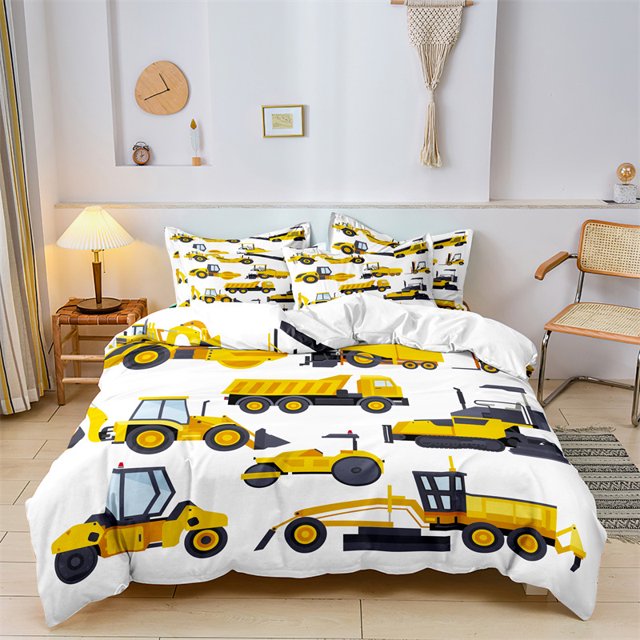 Cartoon Bedding Three-piece Set, 3D Printed Quilt Cover, Soft Microfiber, Duvet Cover-sebneei