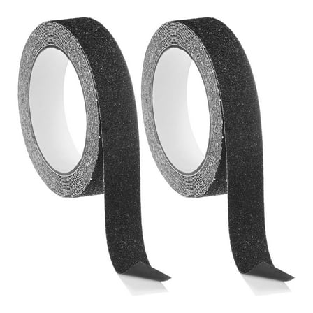 2-Pack Grip Tape, 1Inch x 16.4ft/25mm x 5m Friction Tape for Stair/Indoor/Outdoor Floor Tape [Black]