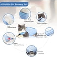 thumbnail image 2 of Traje de recuperación profesional para heridas abdominales o afecciones cutáneas, después de una cirugía, mono tipo pijama, alternativa de cuello en E para gatos (S, azul), 2 of 5