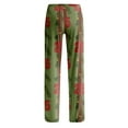 thumbnail image 5 of Adult Fashion Loose Christmas Print Casual Pants with Drawstring Elastic Waist, Comfortable Sleepwear and Loungewear Trousers for Home Use,Army Green,M, 5 of 7