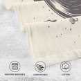 thumbnail image 5 of Yayeee 2 Pack Hand Towels for Bathroom 100% Cotton 16" x 28" Soft Absorbent Kitchen Towel, Beige Astronaut Planet, 5 of 7