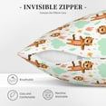 thumbnail image 5 of Square Throw Pillow Covers with Core, Cartoon Tiger of Sport Pillows for Sofa Beds, 16"x16", 5 of 9