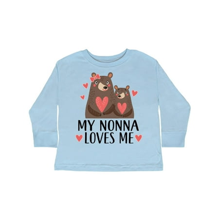 

Inktastic My Nonna Loves Me Bear Gift Toddler Boy or Toddler Girl Long Sleeve T-Shirt