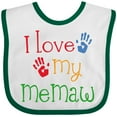 thumbnail image 3 of Inktastic I Love My Memaw Girls Baby Bib, 3 of 4