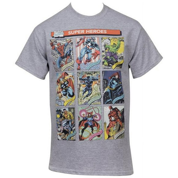 Avengers 821910-large Marvel le Héros Avengers Cartes à Échanger Images T-Shirt, Grand