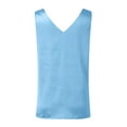 thumbnail image 6 of Satin Tank Tops For Women Loose Fit Sleeveless V Neck Camisole Blouses Shirt Top Size XL, 6 of 8