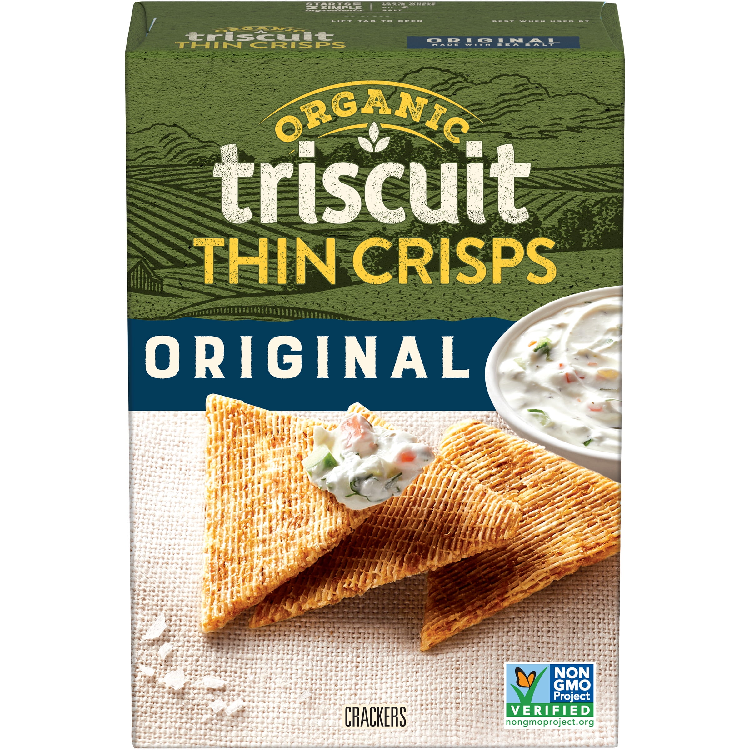 Triscuit Organic Thin Crisps Original Whole Grain Wheat Crackers, 6.5 Oz