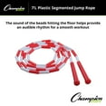 thumbnail image 4 of Champion Sports Classic Plastic Segmented Beaded Jump Ropes - Phys. Ed, Gym, Fitness and Recreational Use, 7'L, Red/White, 4 of 6
