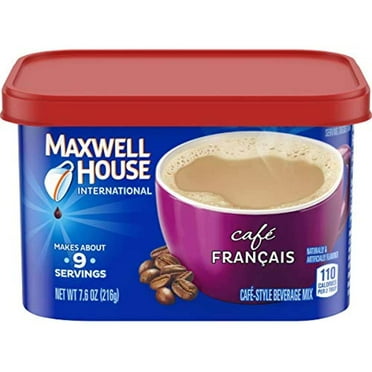 Maxwell House International Cafe Francais Style Instant Coffee, 7.6 Ounce (Pack of 4)