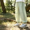 thumbnail image 2 of UJNDER Boy's Lightweight Ice Silk Long Athletic Trousers with Comfortable Fit and Easy Mobility Boys Sweatpants,Green,7-8 Years, 2 of 4
