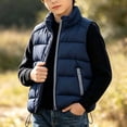thumbnail image 4 of StSilkitty Boys Girls Puffer Vest Zip up Sleeveless Stand Collar Jacket Coat Fall Winter Warm Outerwear with Pockets, 4 of 9