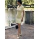 thumbnail image 5 of Vestido de punto con volantes vintage 2024 Vestido midi de punto de manga corta con solapa de verano para mujer Vestidos ajustados elegantes, 5 of 5