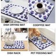 thumbnail image 4 of Butterfly Rose Floral Kitchen Mat, Botanical Absorbent Coffee Bar Pad, Wildflower Bloom Drying Mat, 12x20in, 4 of 7