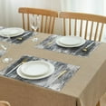 thumbnail image 3 of Ensemble de 4 Napperons Noir Bleu Gris Blanc Art Moderne Abstrait Tapis de Table à Café Lavable Résistant à la Chaleur en Lin Napperons Royal Gris pour Table à Manger Accessoires de Cuisine Décoration Intérieure, 3 of 7