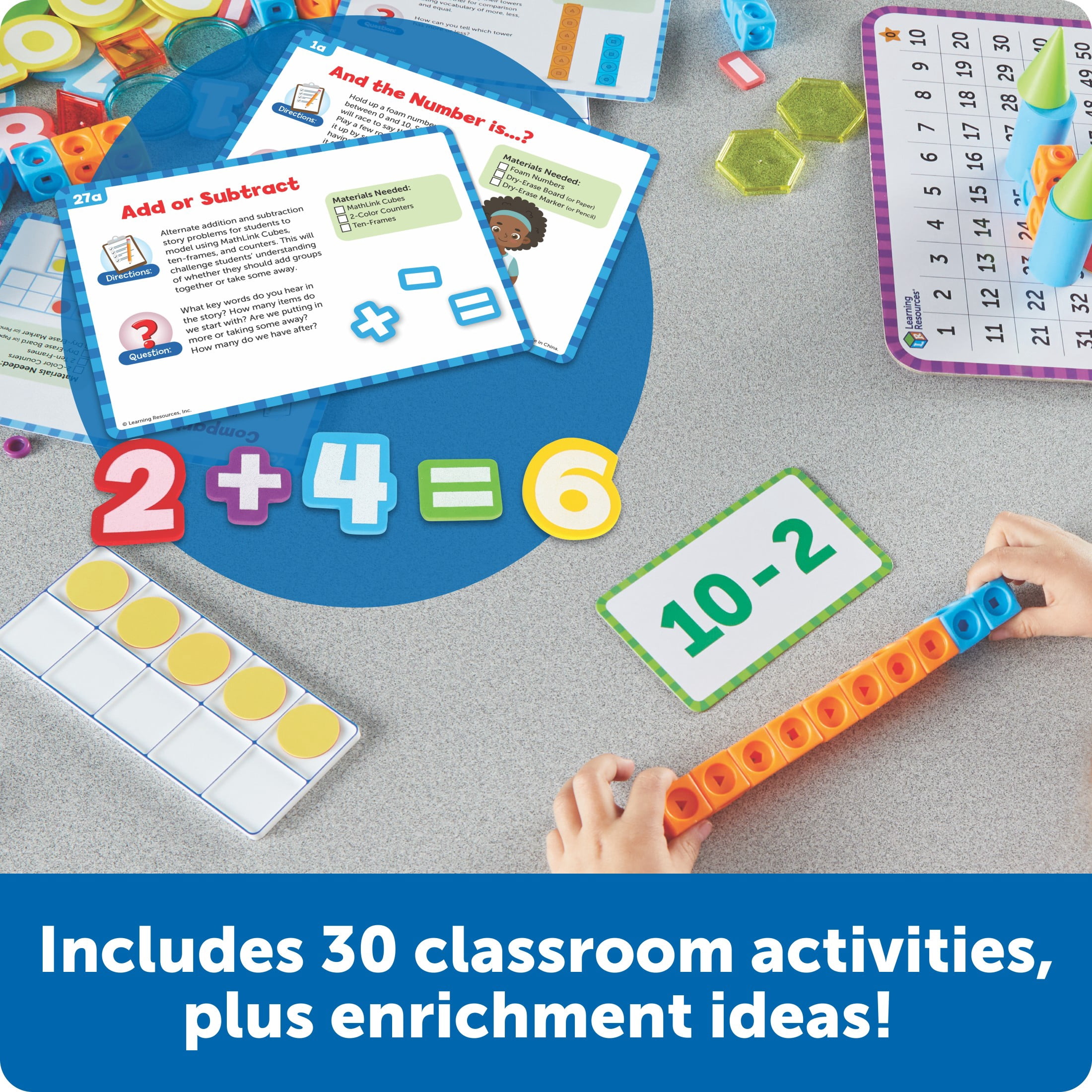 Learning Resources Skill Builders Kindergarten Math Small Group, School Supplies, Ages 5+