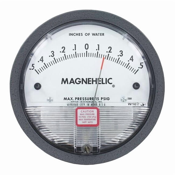 Dwyer Instruments Differential Pressure Gauge,Metal 2301
