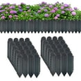 thumbnail image 2 of MOQIN 8.6 in Tall Black Garden Edging Borders,6.6Ft No Dig Landscaping Edging, 4 Pcs Plastic Interlocking Decorative Garden Fences Edging, Lawn Edge Flower Bed Border for DIY Patio Walkways Yard, 2 of 9