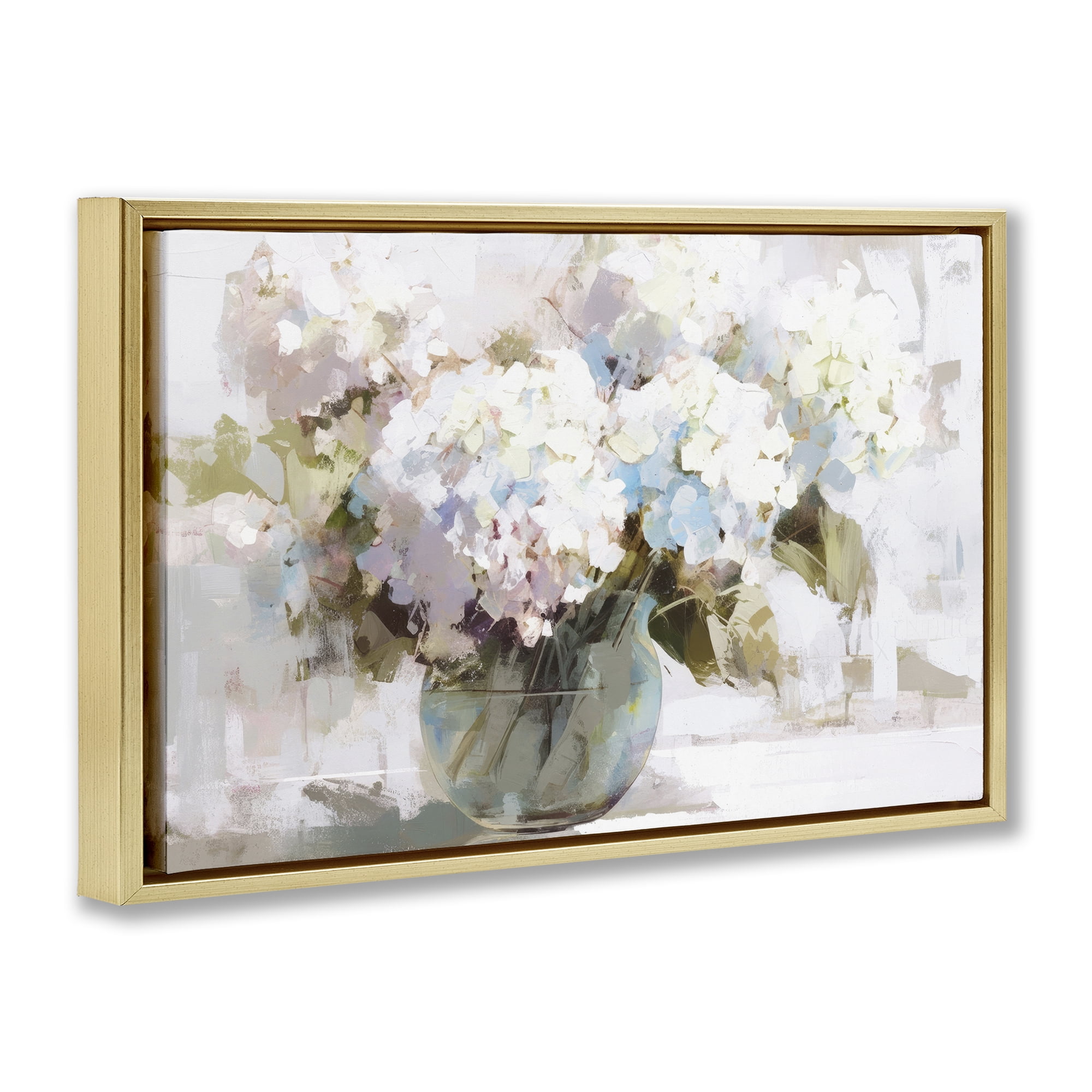 Stupell Industries Blushing Bride Garden Flowers Gold Framed Floater Canvas Wall Art, design by Tina LeCour