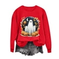 thumbnail image 3 of Plcasen Halloween Ghost Sweatshirt Womens Cute Ghost Cat Graphic Pullover Tops Spooky Season Shirt Casual Shirt, 3 of 5