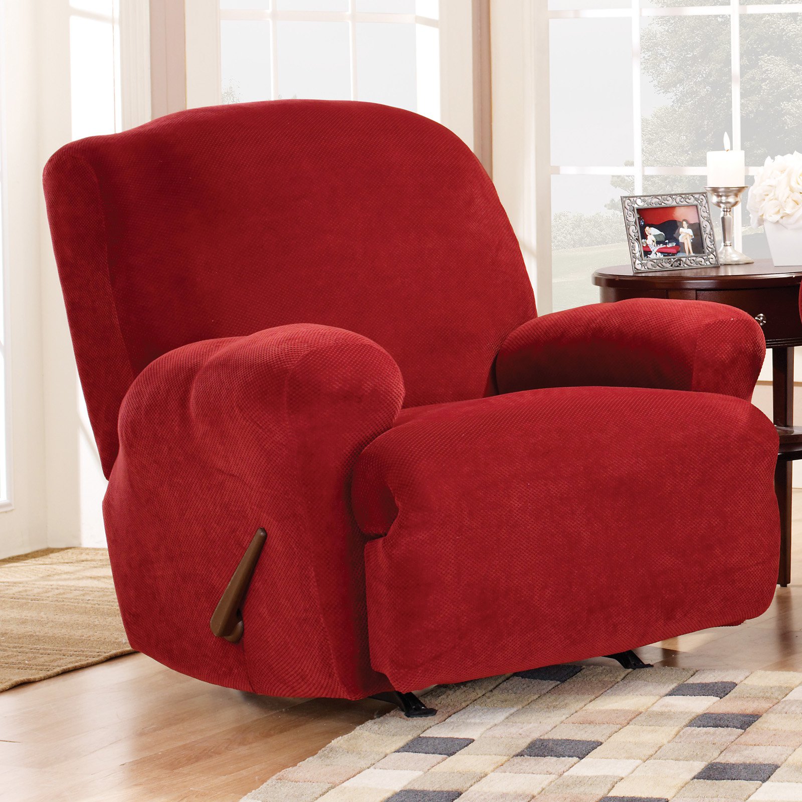 SureFit  Stretch Pique Lift Recliner Slipcover Chocolate - image 2 of 2