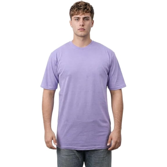 Milltex Unisex Pigment Dyed T-Shirt, Midweight 100% Combed Cotton Short Sleeve Tee, Vintage Washed Blank T-Shirts Bulk Pack, Soft Casual Basic for Men Women, Decorator ReadyViolet