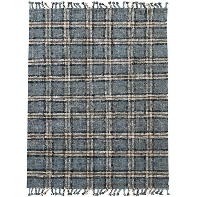 Amer Rug HMP30810 Tapis Tissé à la Main Hampton, Bleu - 8 x 10 Pieds