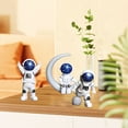 thumbnail image 3 of XIANXIAN Astronaut Figurines Cake Topper Outer Space Cake Decoration Spaceman Model Display Miniature Astronaut Action Figure Statue for Kids Party Gift Decor, 3 of 9