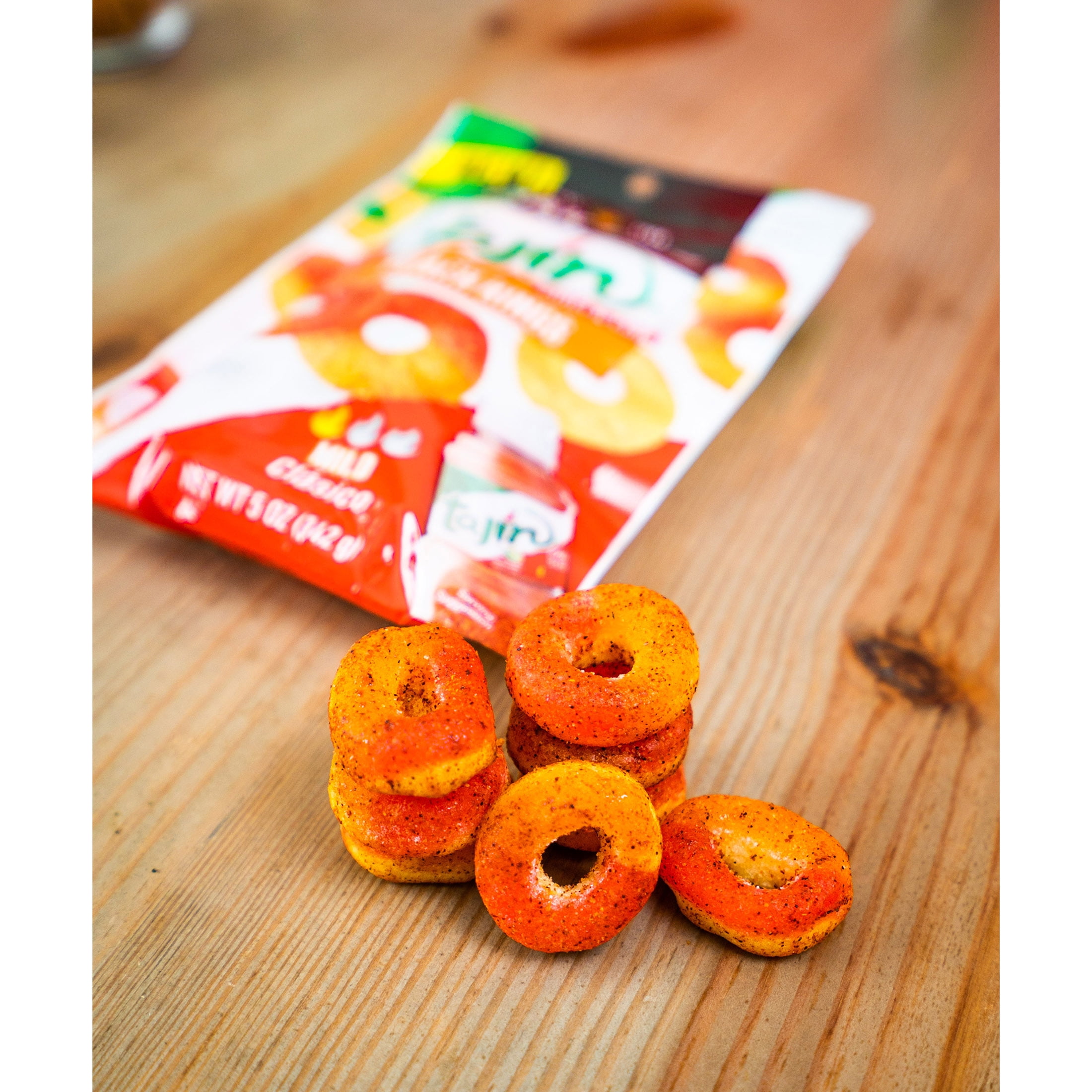 Snak Club 5 Ounce Tajin Peach Rings, 6 Pack