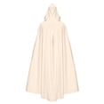 thumbnail image 5 of SAWOBUUN Renaissance Hooded Cloak for Men Women,Halloween Medieval Cape Witch Robe Victorian Suede Cape, 5 of 9