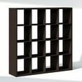 thumbnail image 5 of Furinno CUBIC 16-Cube Open Shelf Extra Thick Frame Black Dark Oak, 5 of 6