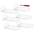 thumbnail image 4 of Miangastore 6Pcs Floating Shoe Rack Floating Shoe Shelves Transparent Acrylic Shoe Display Shelves, 4 of 8