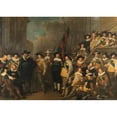 thumbnail image 2 of Jacob Adriaensz Backer 14x11 Black Ornate Wood Framed Double Matted Museum Art Print Titled: Officers and Other Civic Guardsmen of the V District in Amsterdam Under the Command of Capta, 2 of 5