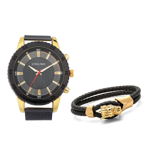 Goldtoned Watch/ Bracelet Set