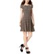 thumbnail image 2 of Vestido de volantes Michael Kors para mujer marrón Pata de gallo XS, 2 of 2