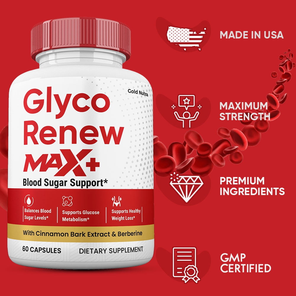 (3 Pack) Glyco Renew Max + Blood Sugar Capsules, Official Capsules, 2x Stronger, Made in the USA.