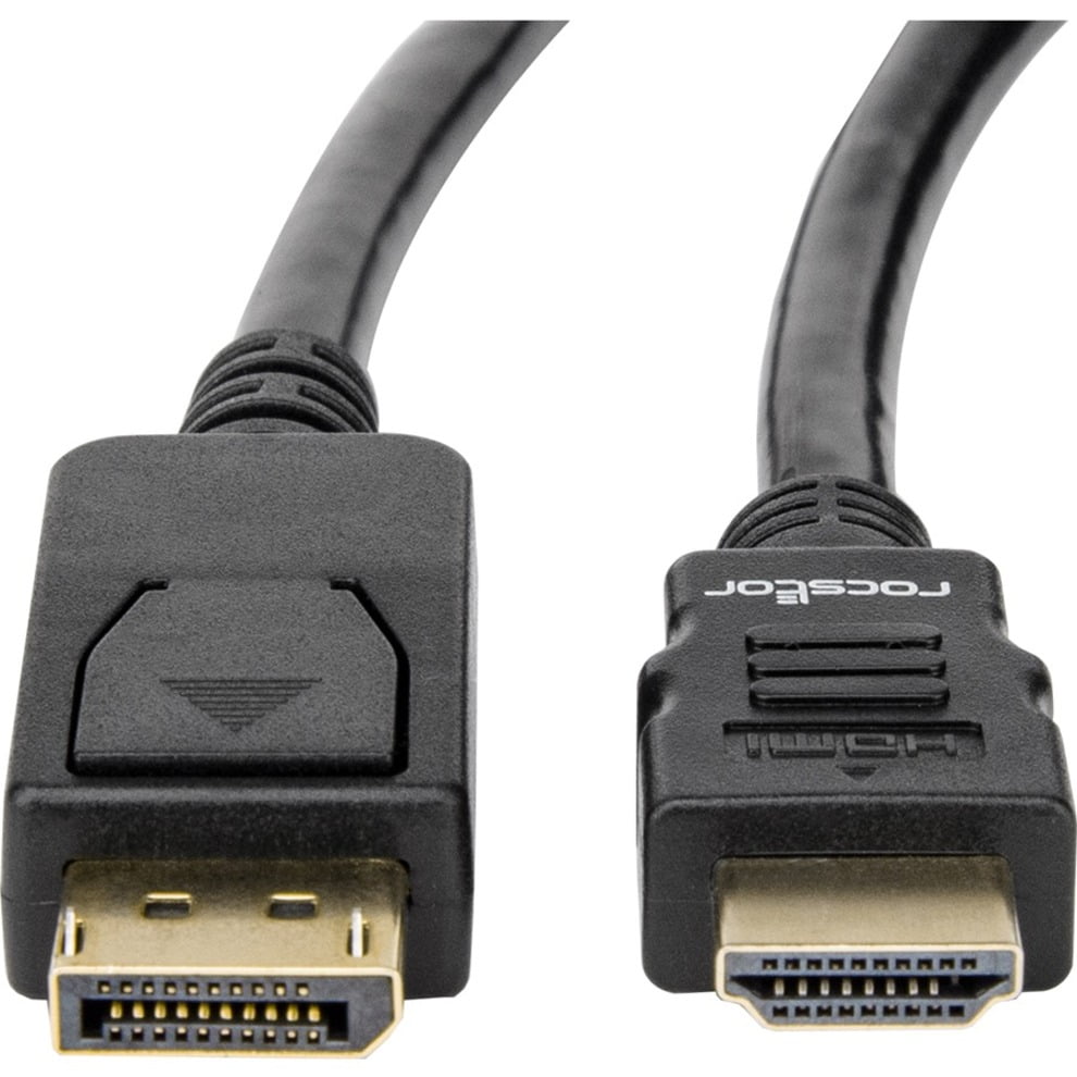 Rocstor Premium 6ft DisplayPort to HDMI Converter Cable Black Y10C261B1
