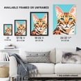 thumbnail image 4 of Bengal Cat Bold Vibrant Flat Style Screen Print Risograph Artwork Spot Block Colour Duotone Retro Riso Interior Design Unframed Wall Art Print Poster Home Decor Premium, 4 of 5