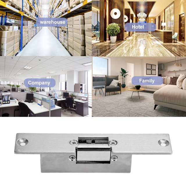 Cerradura de Puerta de Seguridad Jadeshay DC 12V Cátodo Eléctrico Plata