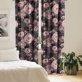thumbnail image 2 of Ambesonne Floral Curtains, Vintage Roses Pastel Print, Pair of 28"x95", Pale Redwood and Dark Grey, 2 of 5