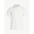 thumbnail image 5 of Free Assembly Men's Cotton Dobby Button Front Shirt with Short Sleeves, Sizes S-3XL, 5 of 5