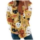 thumbnail image 1 of Mujeres Halloween Impreso Sudaderas Manga Larga Casual Pullover Blusa Camisas Fridja ghj987+1565, 1 of 4