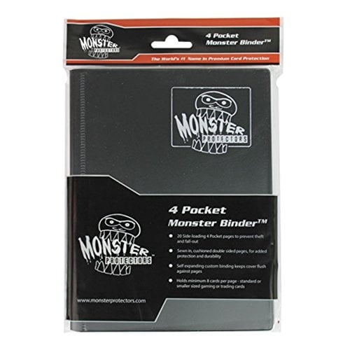 Monster Binder - 4 Pocket Matte Black Album - Holds 160 Yugioh, Magic, and  Pokemon Cards